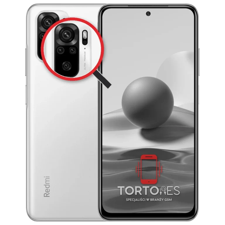 Redmi Note 10 z lupą na tylnych aparatach - wymiana tylnej kamery