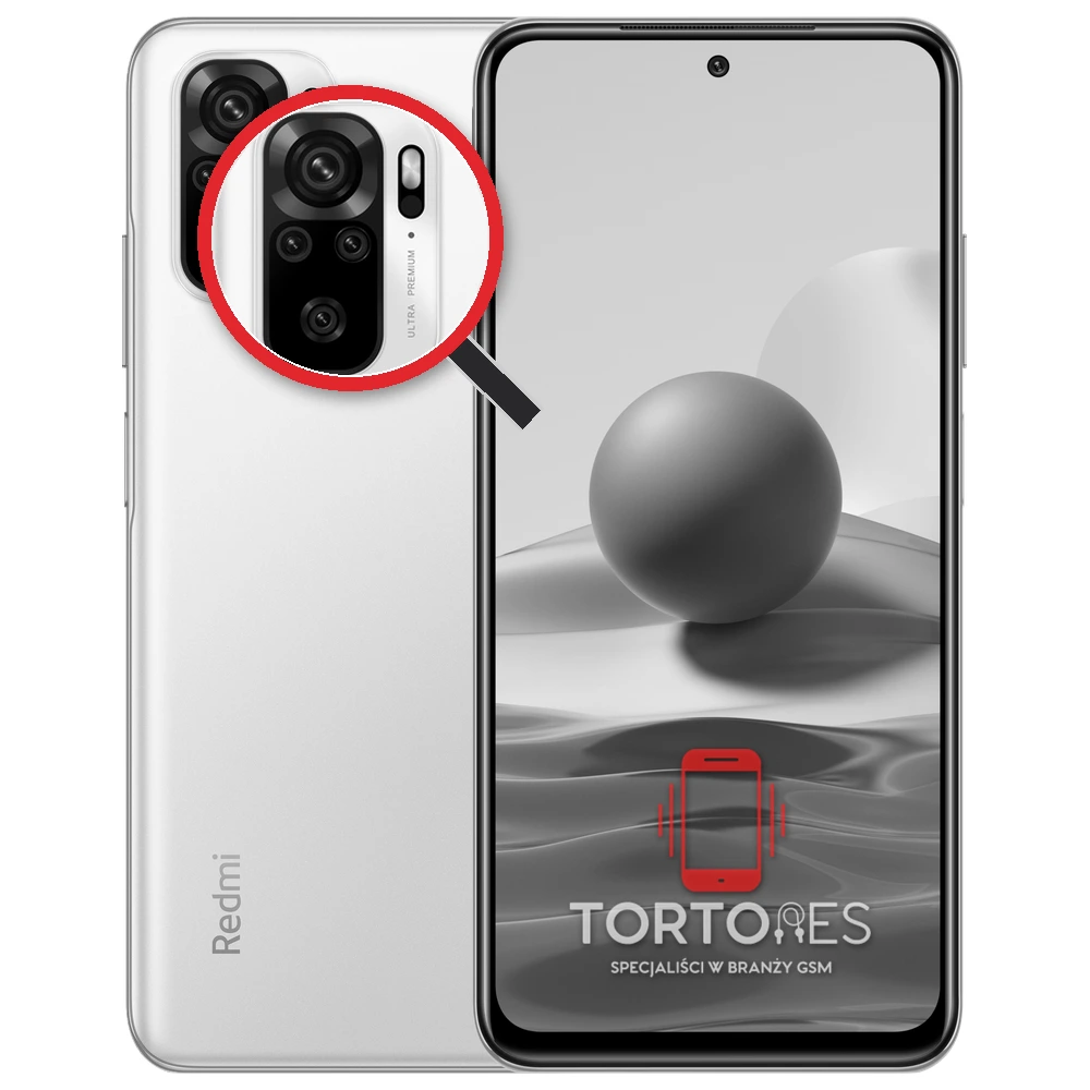 Redmi Note 10 z lupą na tylnych aparatach - wymiana tylnej kamery