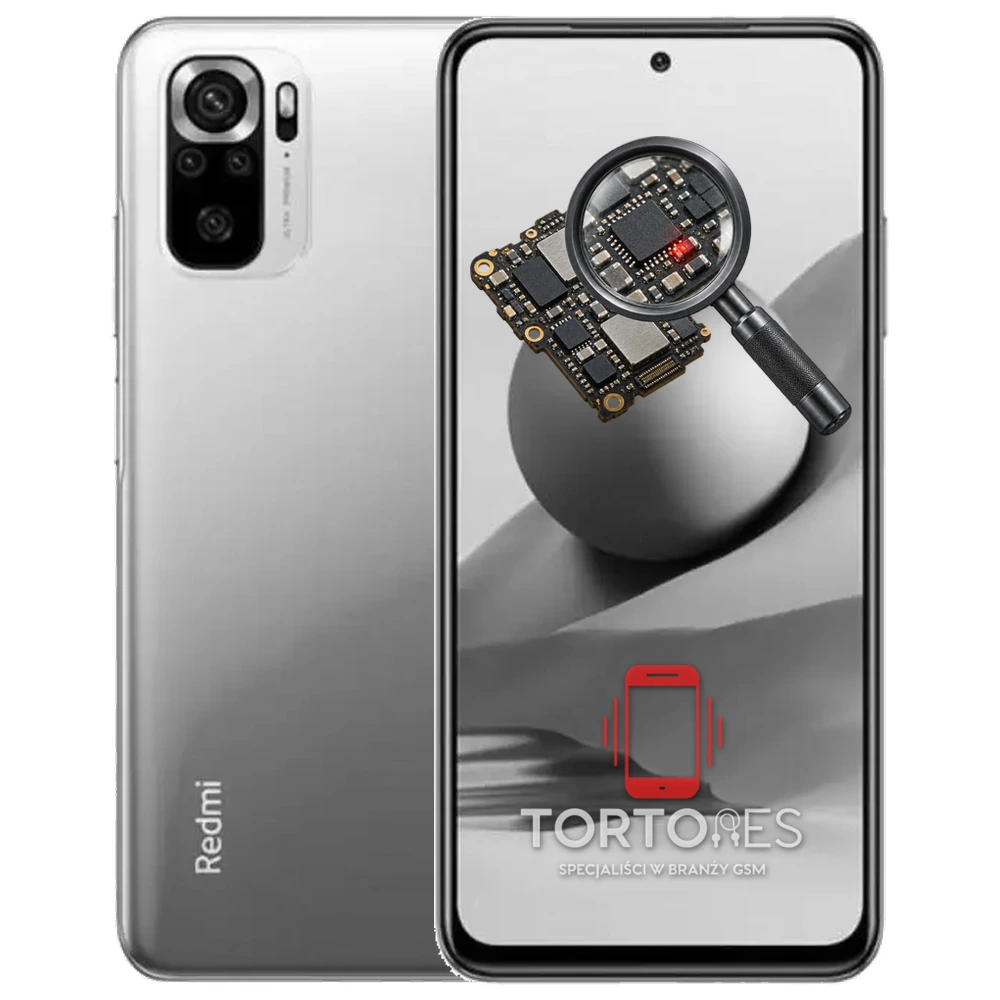 Redmi Note 10S z symbolem diagnostyki - diagnoza telefonu