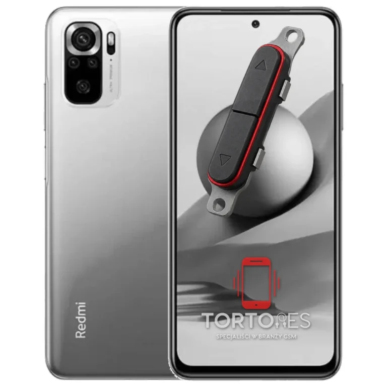 Redmi Note 10S z symbolem przycisków - naprawa przycisków włączania i głośności