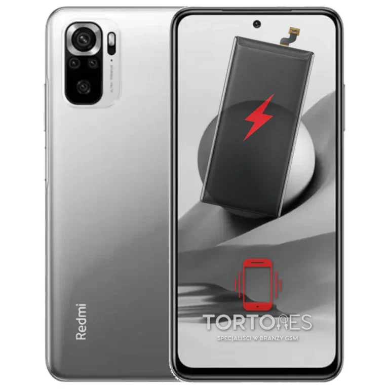 Redmi Note 10S z ilustracją baterii - wymiana baterii