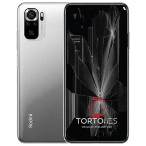 Redmi Note 10S z ilustracją pękniętego wyświetlacza - wymiana zbitego wyświetlacza