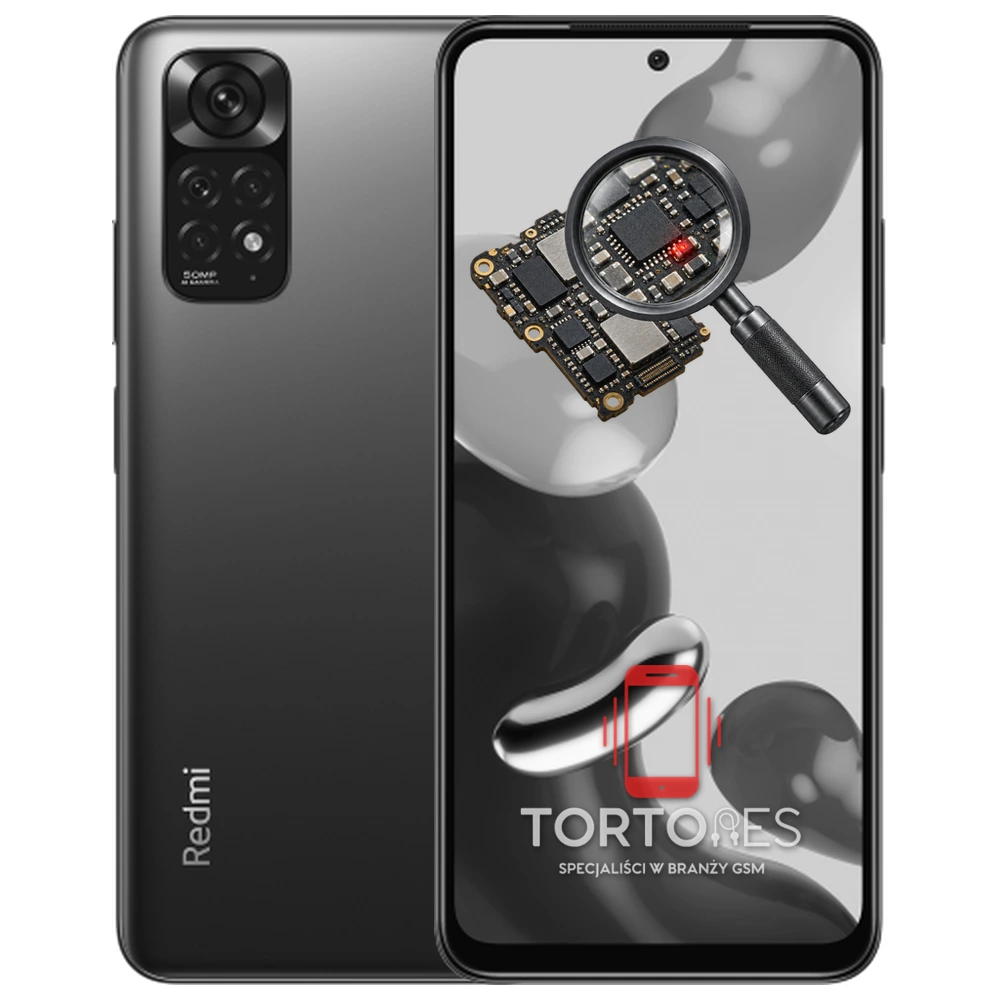 Redmi Note 11 z symbolem diagnostyki - diagnoza telefonu
