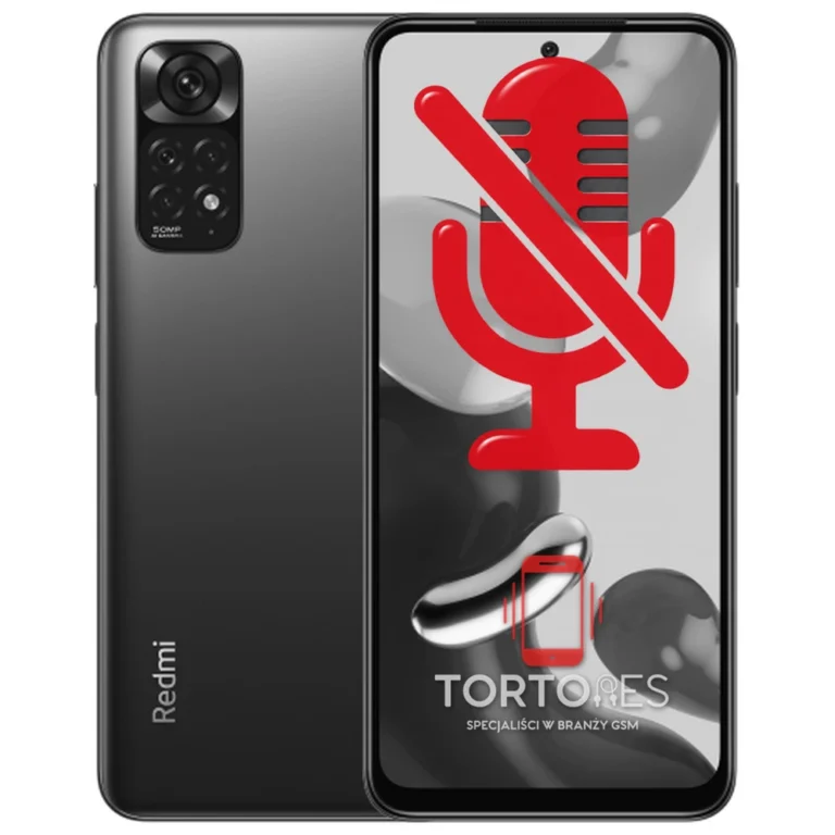 Redmi Note 11 z symbolem mikrofonu - naprawa mikrofonu