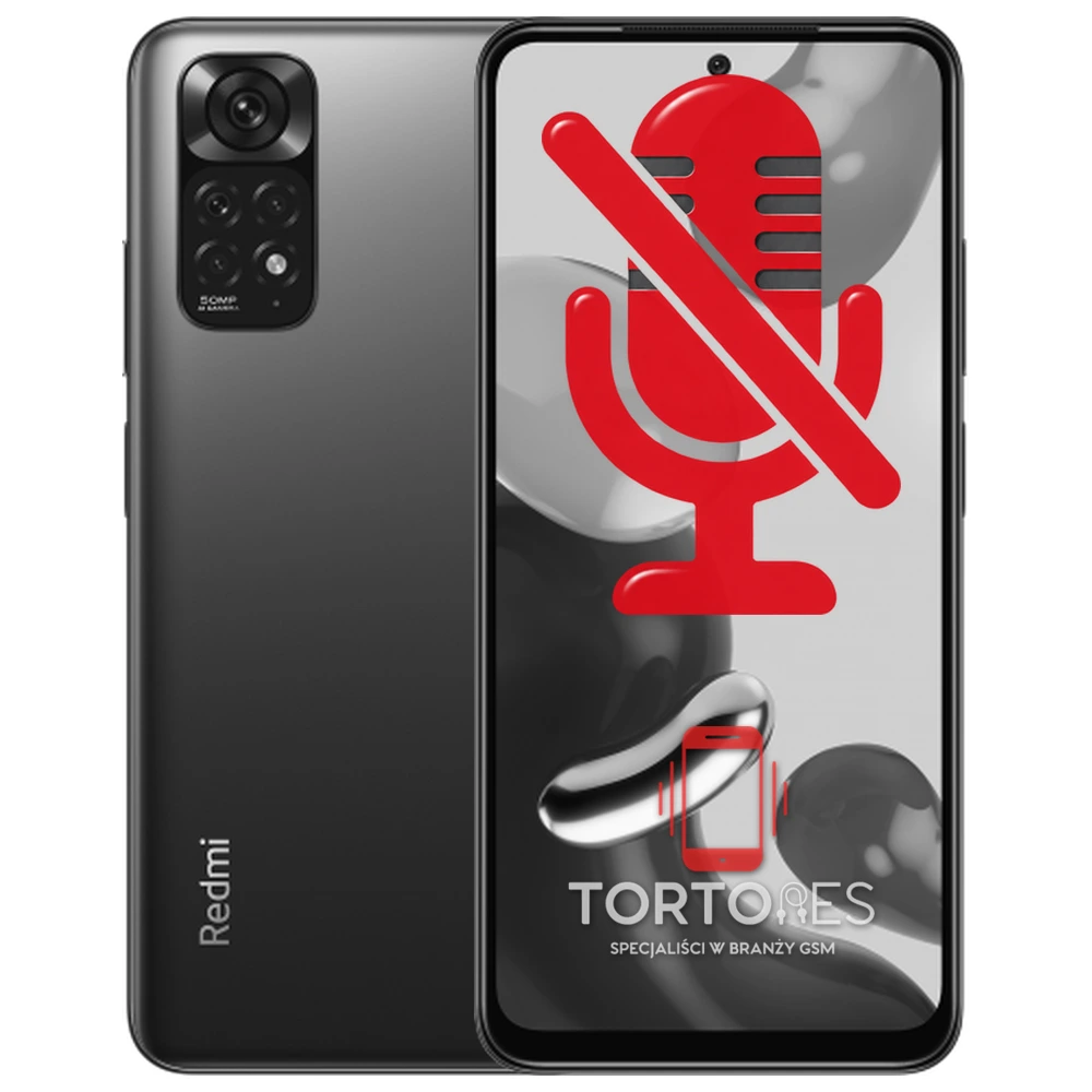 Redmi Note 11 z symbolem mikrofonu - naprawa mikrofonu