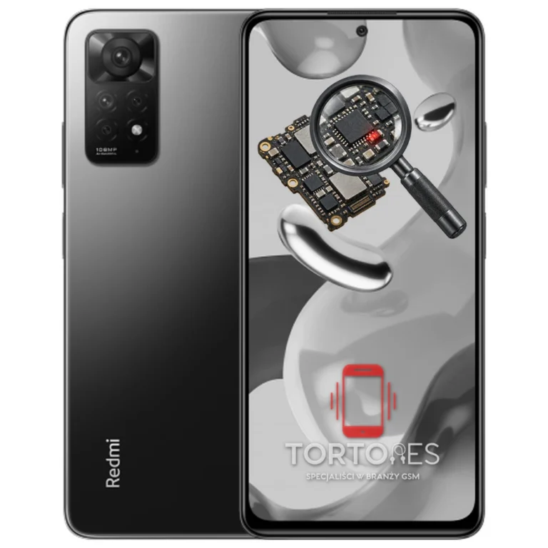 Redmi Note 11 Pro z symbolem diagnostyki - diagnoza telefonu