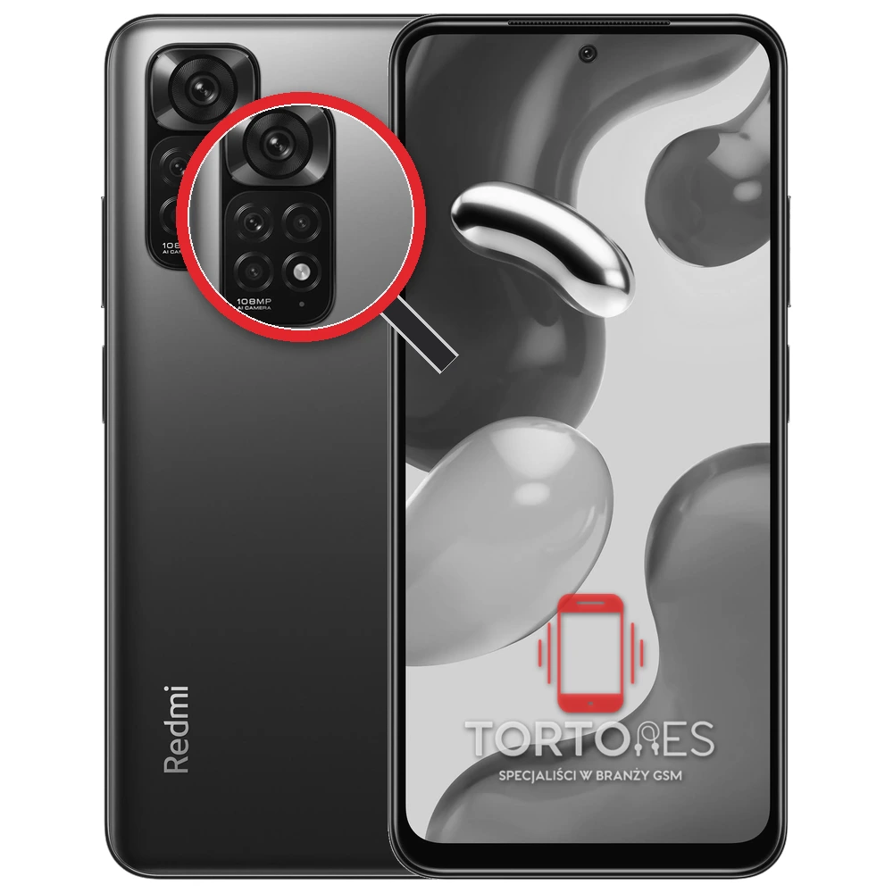 Redmi Note 11S z lupą na tylnych aparatach - wymiana tylnej kamery