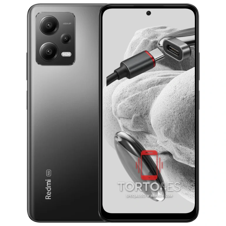Redmi Note 12 5G z ilustracją złącza ładowania - naprawa złącza ładowania