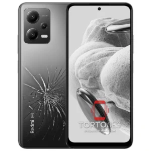Redmi Note 12 5G z ilustracją pękniętej tylnej klapki - wymiana zbitej klapki