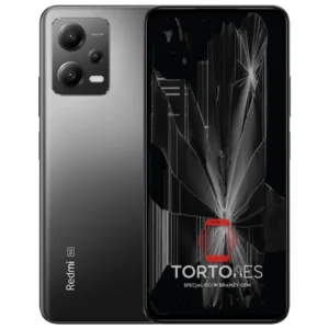 Redmi Note 12 5G z ilustracją pękniętego wyświetlacza - wymiana zbitego wyświetlacza
