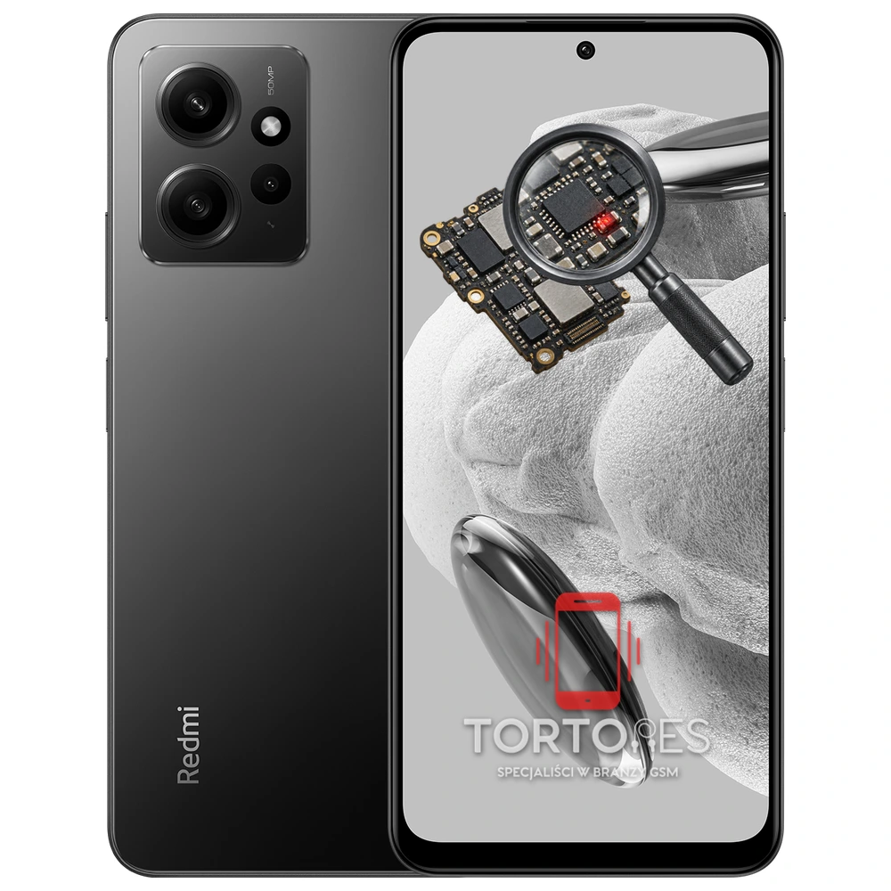 Redmi Note 12 z symbolem diagnostyki - diagnoza telefonu