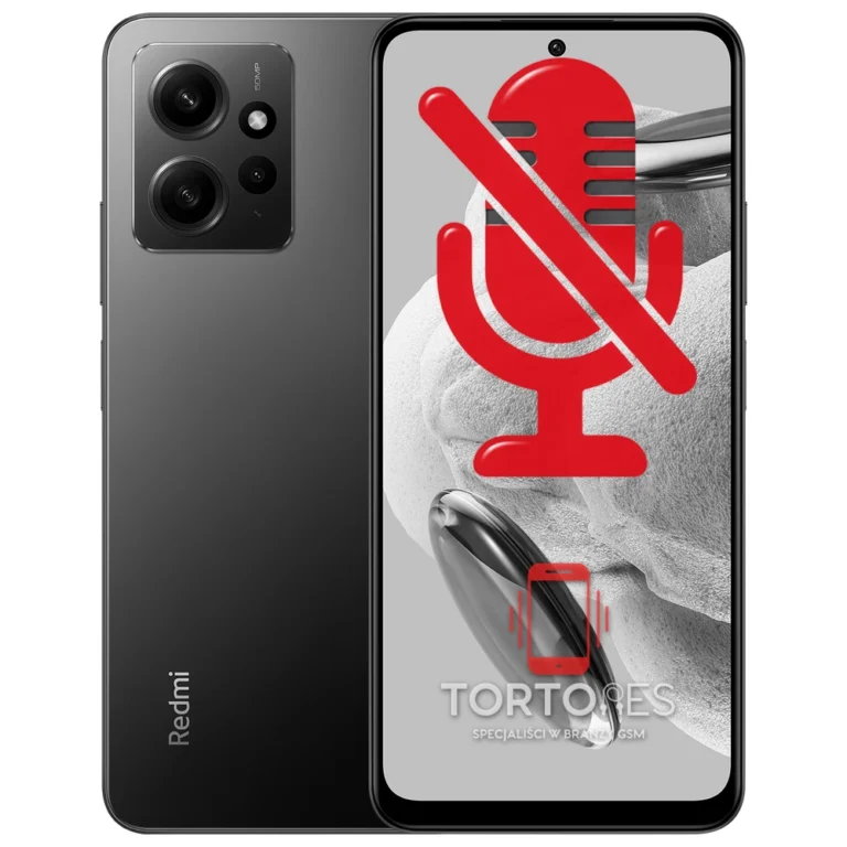 Redmi Note 12 z symbolem mikrofonu - naprawa mikrofonu
