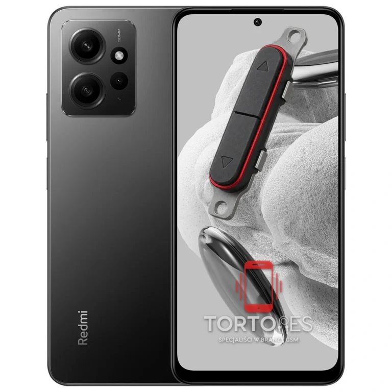 Redmi Note 12 z symbolem przycisków - naprawa przycisków włączania i głośności