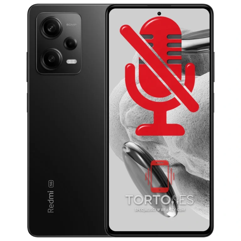 Redmi Note 12 Pro 5G z symbolem mikrofonu - naprawa mikrofonu