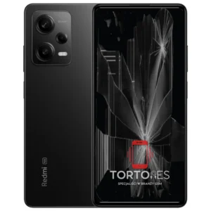 Redmi Note 12 Pro 5G z ilustracją pękniętego wyświetlacza - wymiana zbitego wyświetlacza