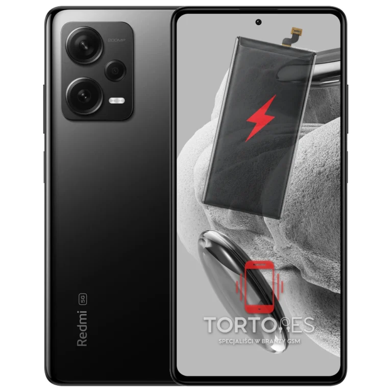 Redmi Note 12 Pro+ 5G z ilustracją baterii - wymiana baterii