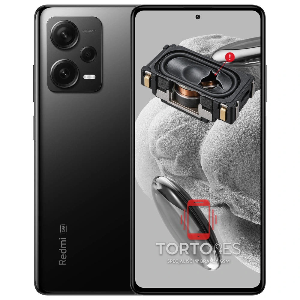 Redmi Note 12 Pro+ 5G z symbolem głośnika multimedialnego - wymiana głośnika multimedialnego