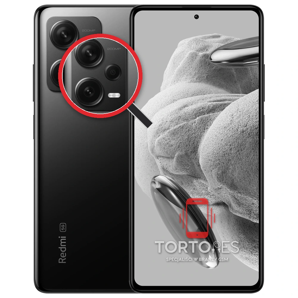 Redmi Note 12 Pro+ 5G z lupą na tylnych aparatach - wymiana tylnej kamery
