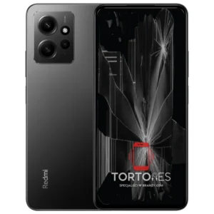 Redmi Note 12 z ilustracją pękniętego wyświetlacza - wymiana zbitego wyświetlacza