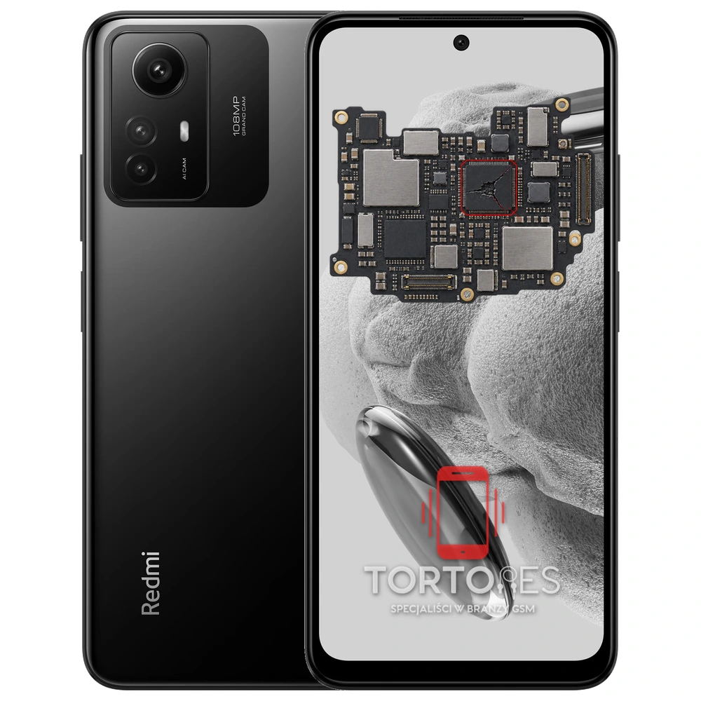 Redmi Note 12S z ilustracją płyty głównej - naprawa płyty głównej