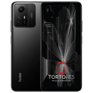 Redmi Note 12S z ilustracją pękniętego wyświetlacza - wymiana zbitego wyświetlacza