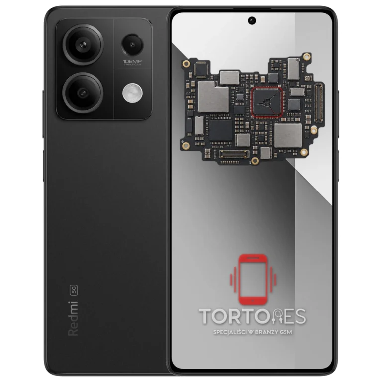 Redmi Note 13 5G z ilustracją płyty głównej - naprawa płyty głównej
