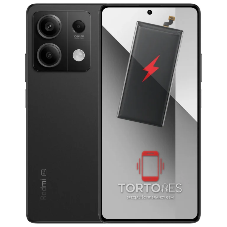 Redmi Note 13 5G z ilustracją baterii - wymiana baterii