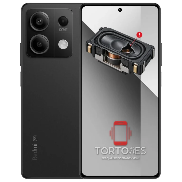 Redmi Note 13 5G z symbolem głośnika multimedialnego - wymiana głośnika multimedialnego