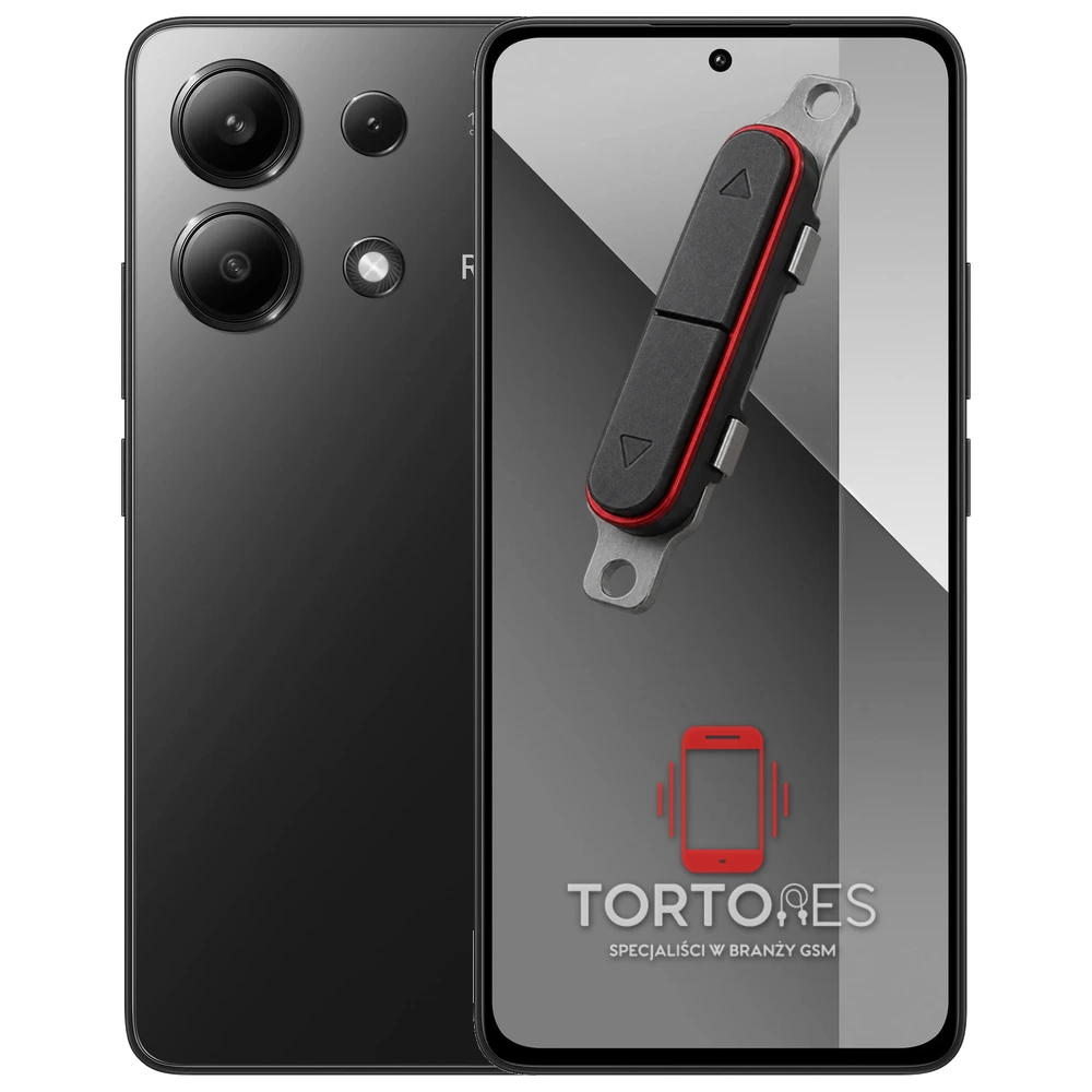 Redmi Note 13 z symbolem przycisków - naprawa przycisków włączania i głośności