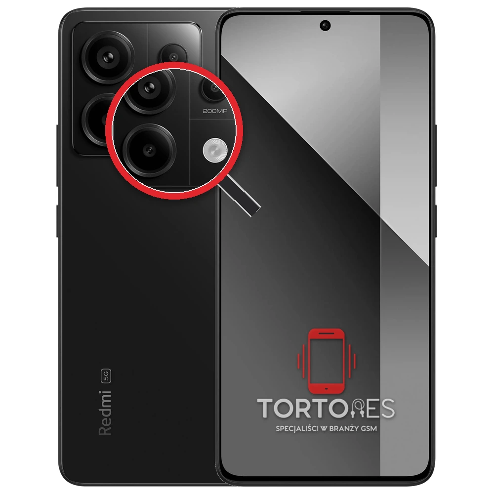 Redmi Note 13 Pro 5G z lupą na tylnych aparatach - wymiana tylnej kamery