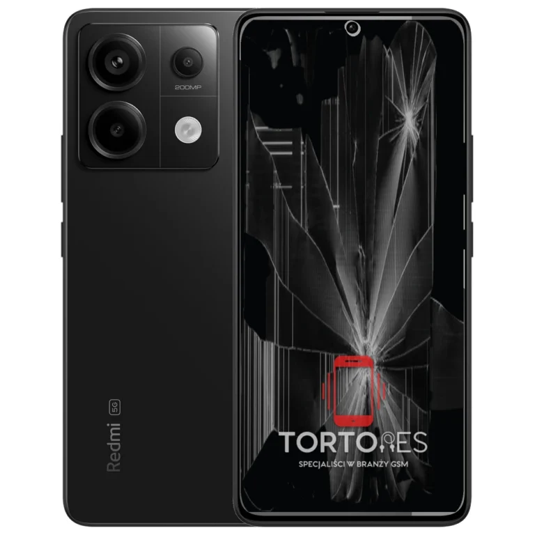 Redmi Note 13 Pro 5G z ilustracją pękniętego wyświetlacza - wymiana zbitego wyświetlacza