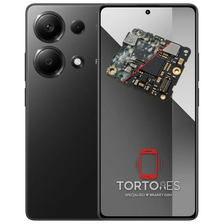 Redmi Note 13 Pro z ilustracją zalania - czyszczenie po zalaniu