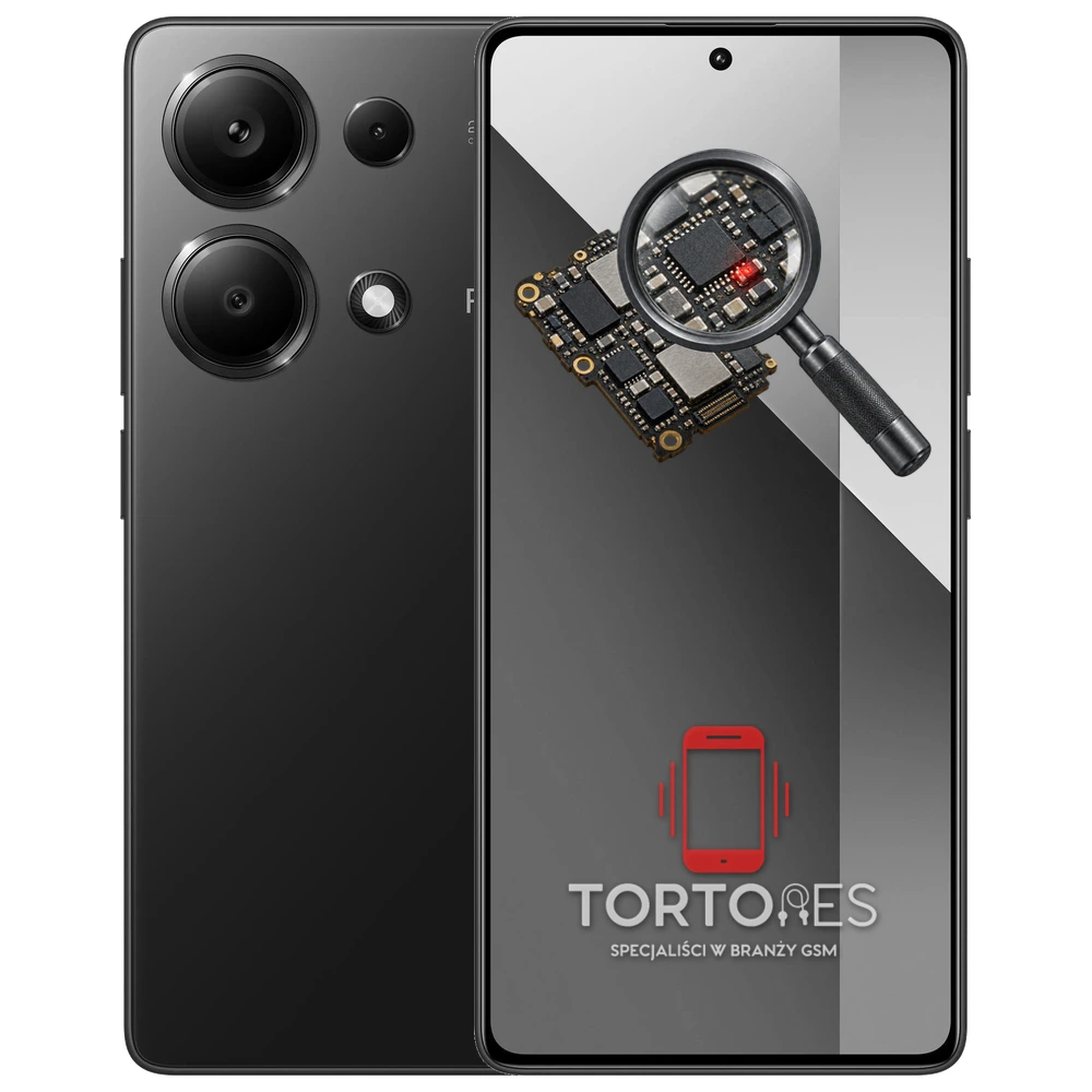 Redmi Note 13 Pro z symbolem diagnostyki - diagnoza telefonu
