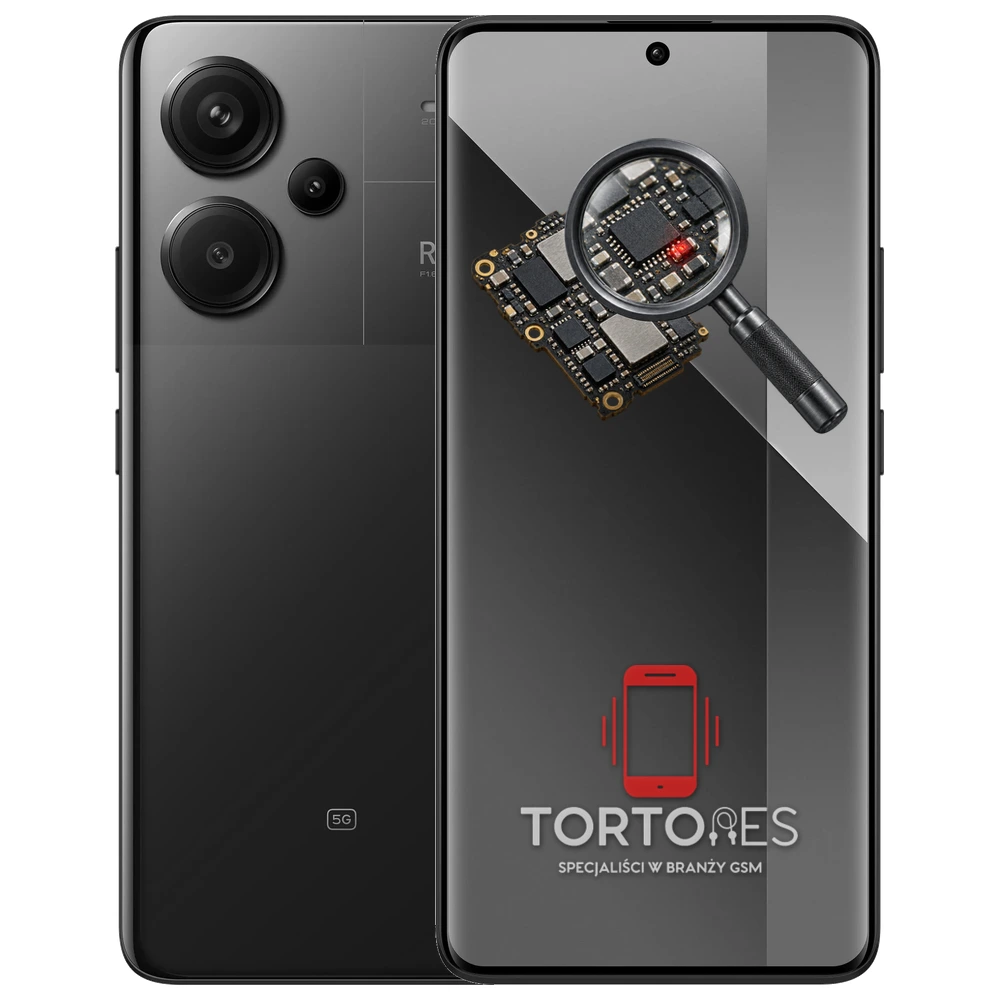 Redmi Note 13 Pro+ 5G z symbolem diagnostyki - diagnoza telefonu
