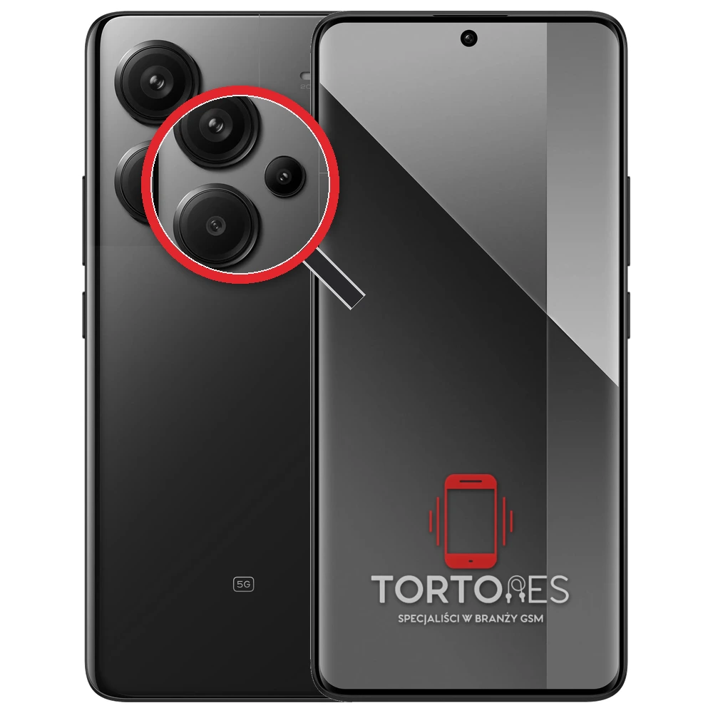 Redmi Note 13 Pro+ 5G z lupą na tylnych aparatach - wymiana tylnej kamery
