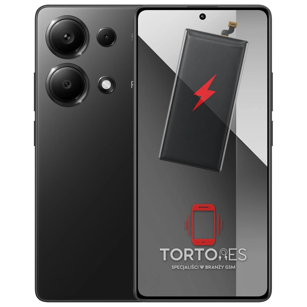 Redmi Note 13 Pro z ilustracją baterii - wymiana baterii