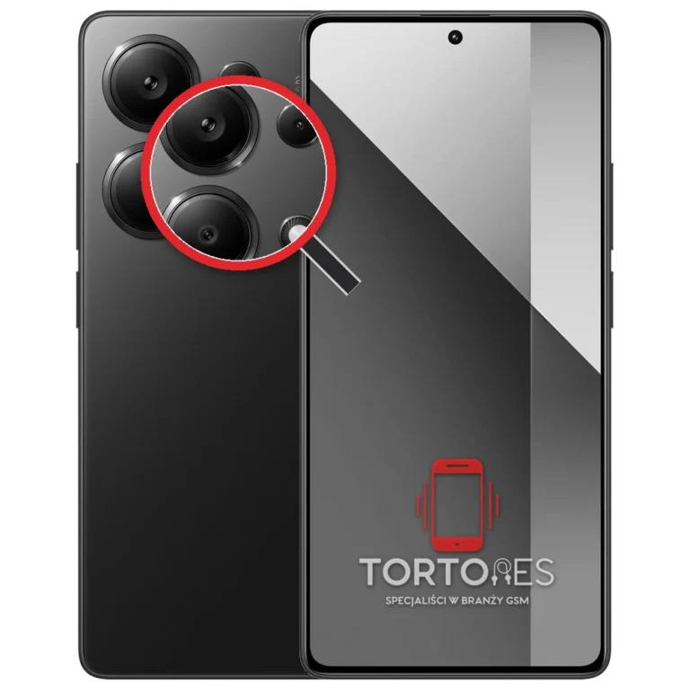 Redmi Note 13 Pro z lupą na tylnych aparatach - wymiana tylnej kamery