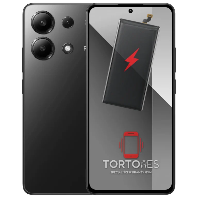 Redmi Note 13 z ilustracją baterii - wymiana baterii