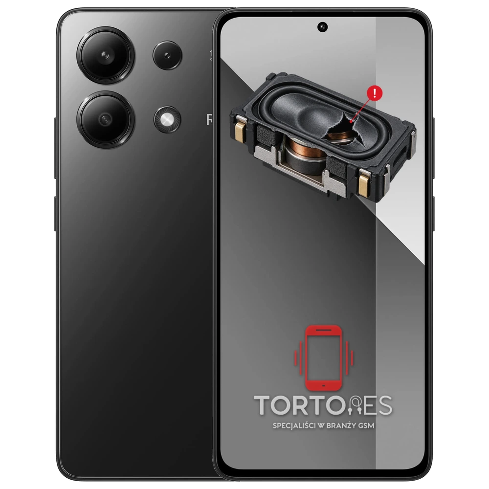 Redmi Note 13 z symbolem głośnika multimedialnego - wymiana głośnika multimedialnego