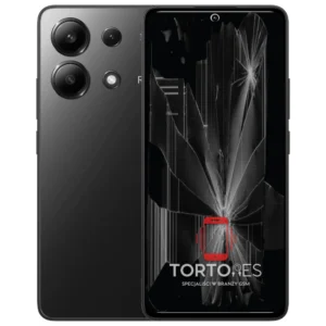 Redmi Note 13 z ilustracją pękniętego wyświetlacza - wymiana zbitego wyświetlacza