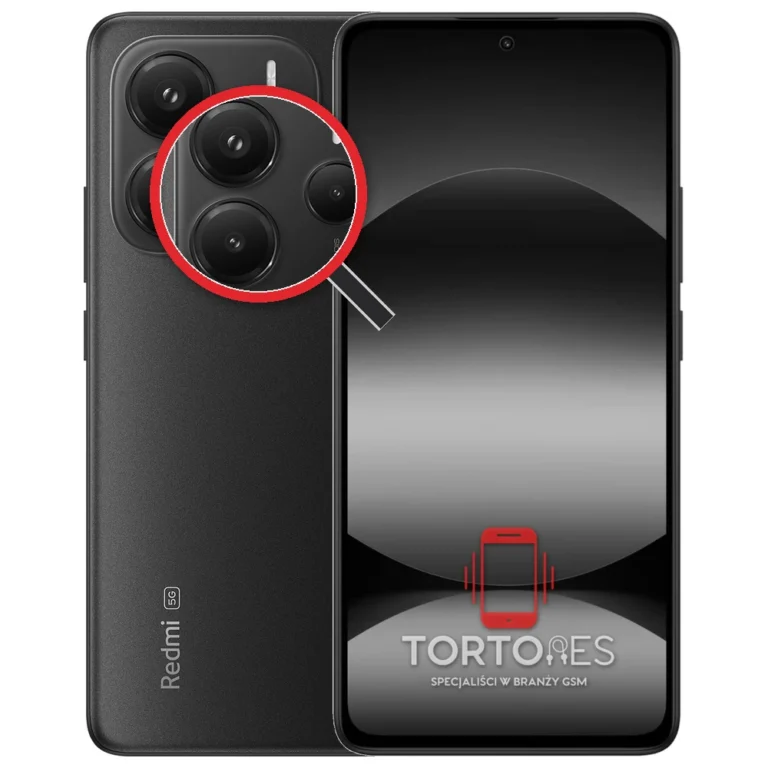 Redmi Note 14 5G z lupą na tylnych aparatach - wymiana tylnej kamery