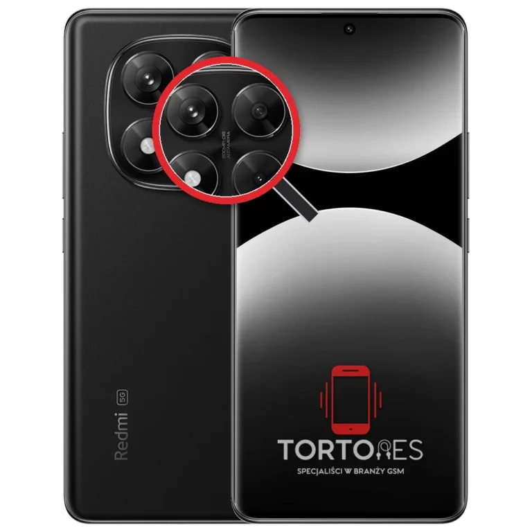 Redmi Note 14 Pro 5G z lupą na tylnych aparatach - wymiana tylnej kamery
