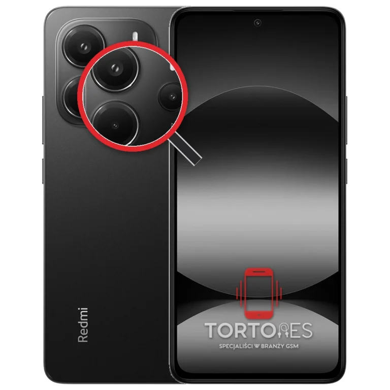 Redmi Note 14 z lupą na tylnych aparatach - wymiana tylnej kamery
