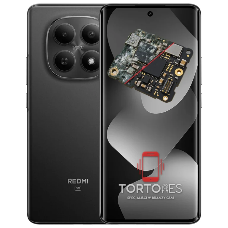 Redmi Note 15 5G z ilustracją zalania - czyszczenie po zalaniu