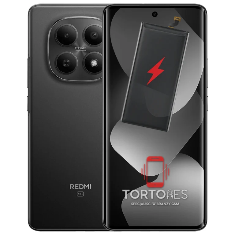Redmi Note 15 5G z ilustracją baterii - wymiana baterii
