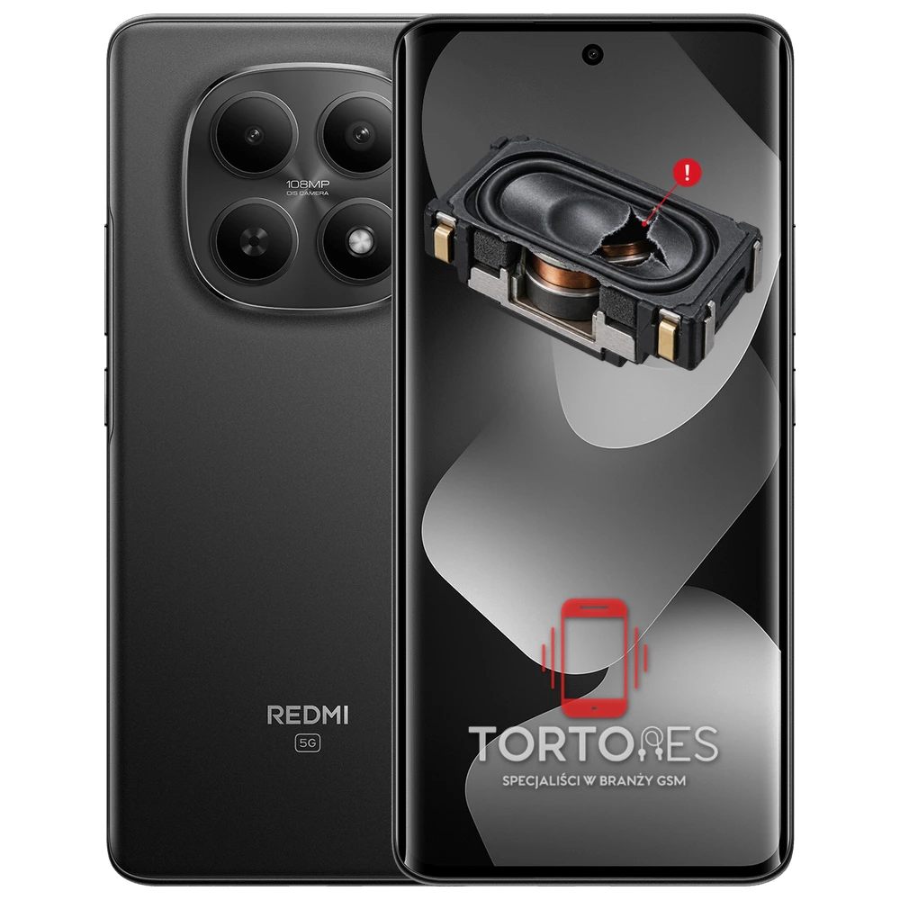 Redmi Note 15 5G z symbolem głośnika multimedialnego - wymiana głośnika multimedialnego
