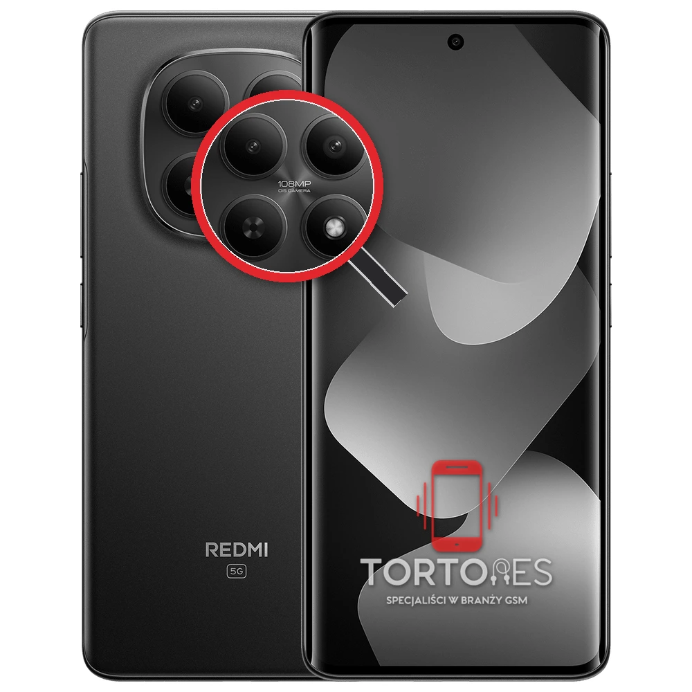 Redmi Note 15 5G z lupą na tylnych aparatach - wymiana tylnej kamery