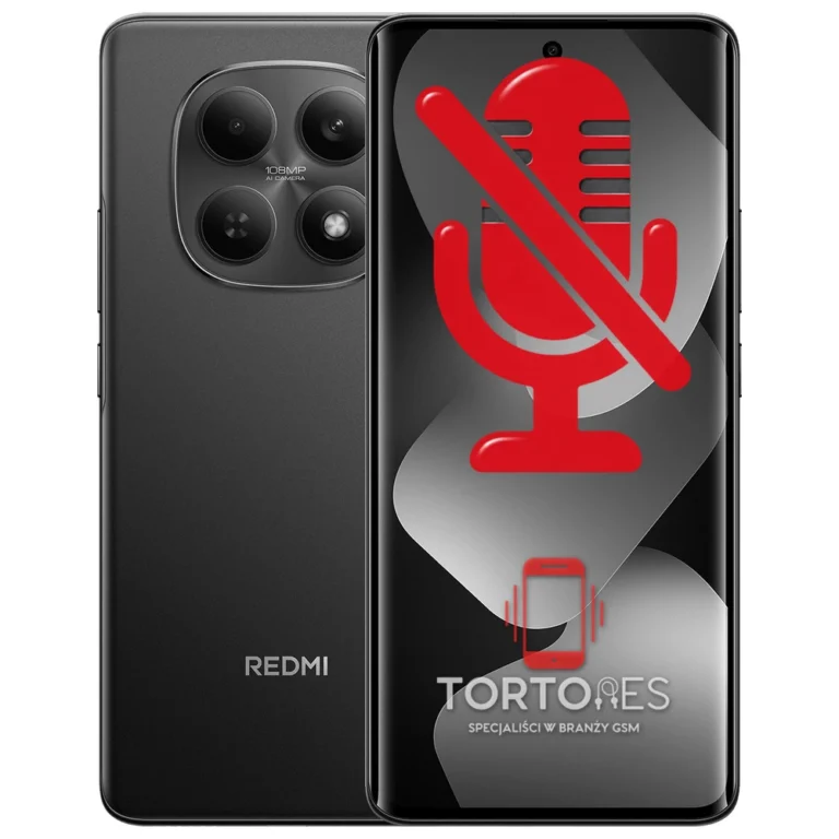 Redmi Note 15 z symbolem mikrofonu - naprawa mikrofonu
