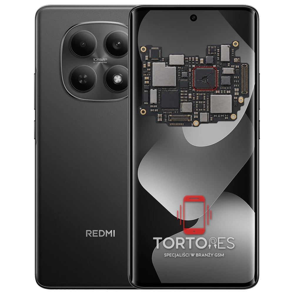 Redmi Note 15 z ilustracją płyty głównej - naprawa płyty głównej