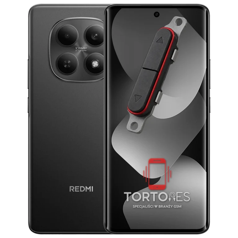 Redmi Note 15 z symbolem przycisków - naprawa przycisków włączania i głośności